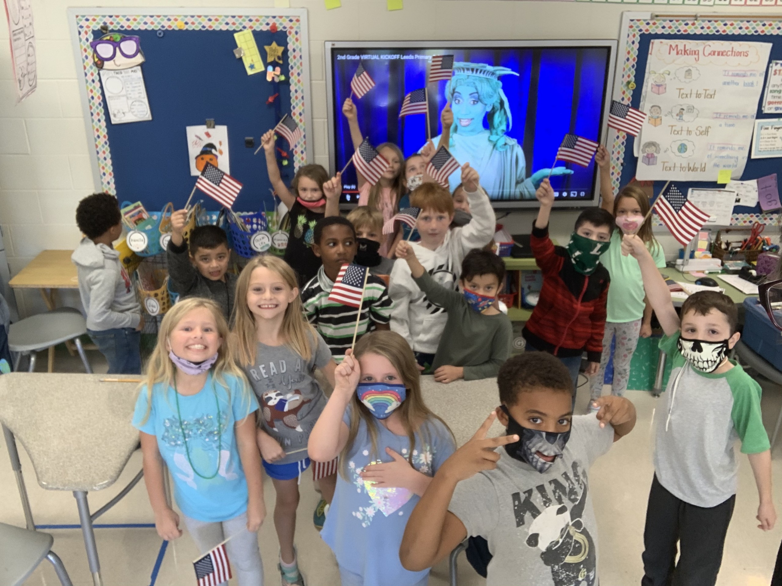 2nd Graders At Leeds Primary School Meet Libby Liberty And Mr Palmer